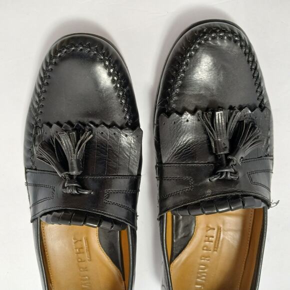 J Murphy By Johnson & Murphy Stanza II /Leather Tassel Loafers/Black/Size 11 1/2 - Picture 8 of 10